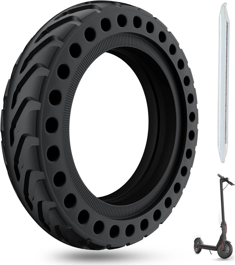 Cooryda Solid Tire for Xiaomi m365 Electric Scooter Mijia Mi m365 pro/gotrax gxl V2/gotrax XR, 8.5 inches Electric Scooter Wheels 8 1/2'' Front or Rear Replacement Honeycomb Solid Tires(1pc) - Image 1